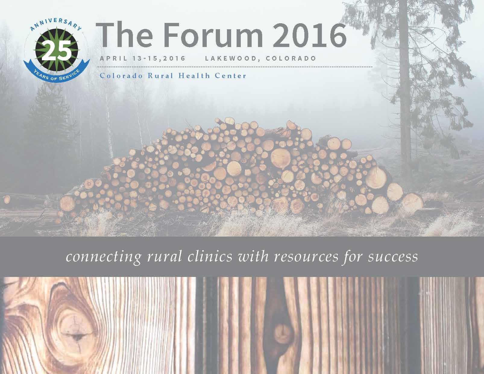 welcome to the forum 2016 - Colorado Rural Health Center